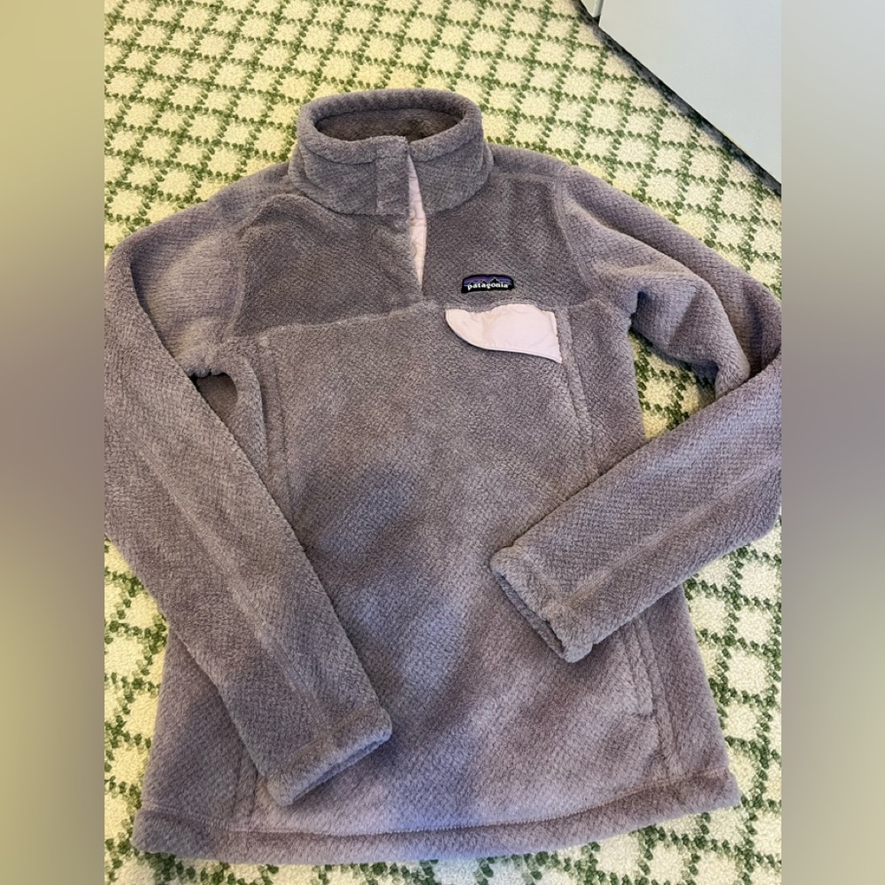 Patagonia Jacket Synchilla Snap T Fleece Sweater Pullover Lavender Women XS